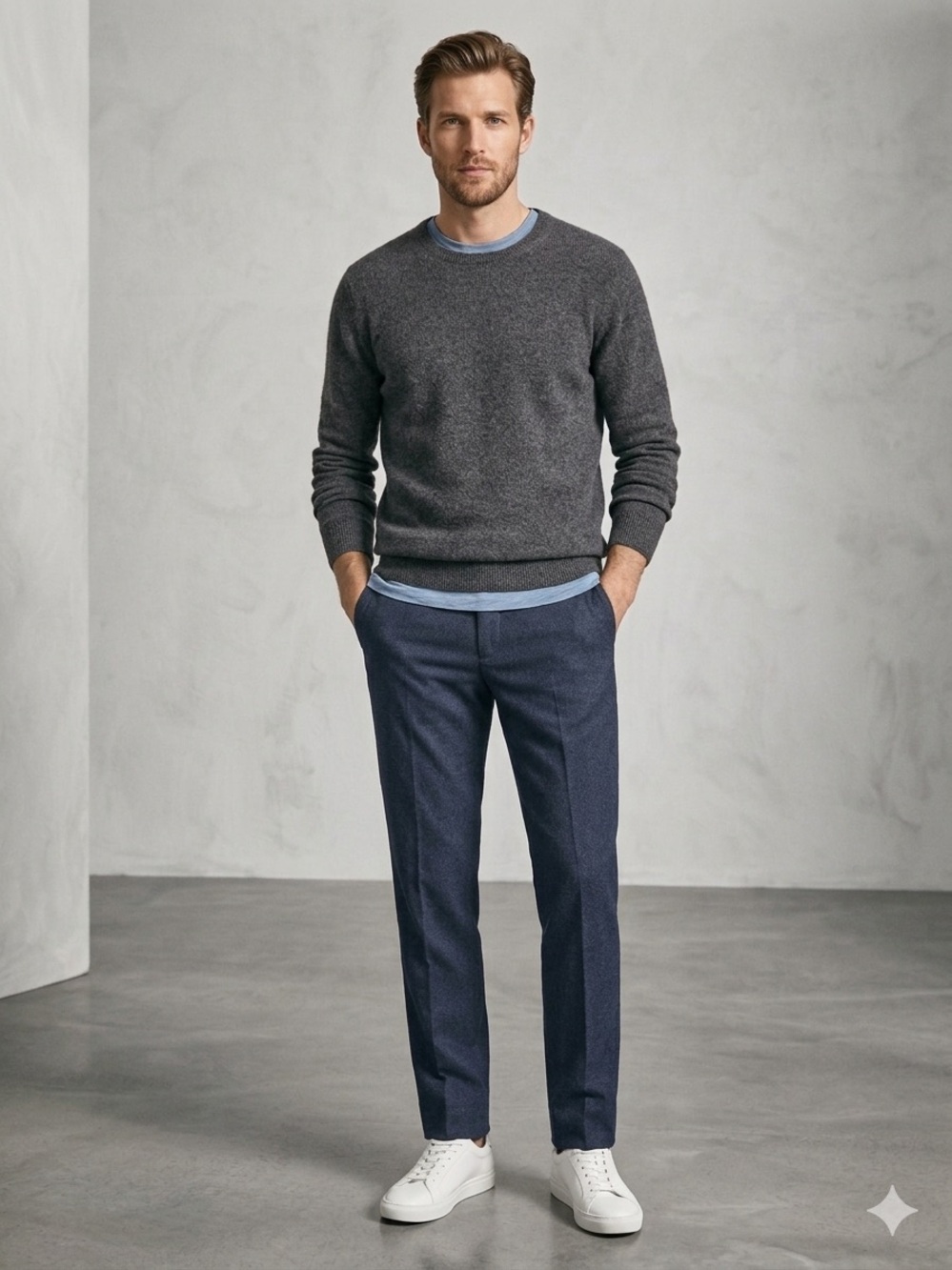 Massimo Dutti Cotton Textured Pants Navy Casual , size 31